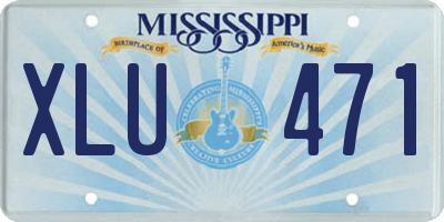 MS license plate XLU471