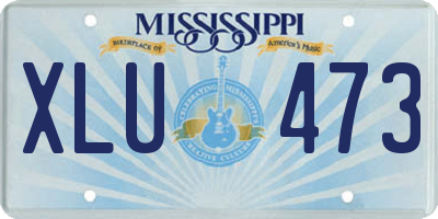 MS license plate XLU473