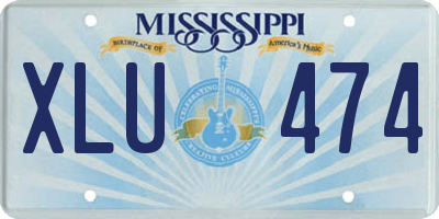 MS license plate XLU474