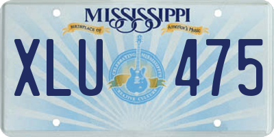 MS license plate XLU475