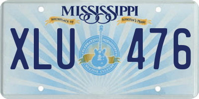 MS license plate XLU476