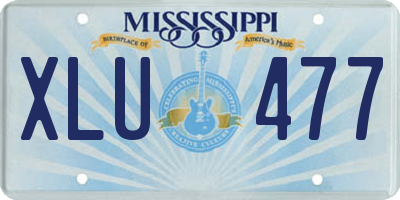 MS license plate XLU477