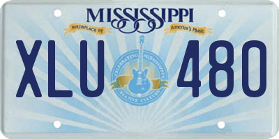 MS license plate XLU480