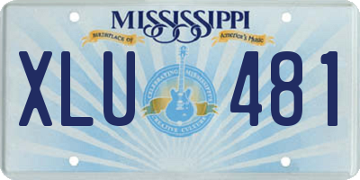 MS license plate XLU481