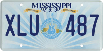 MS license plate XLU487