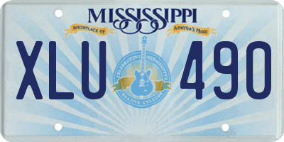 MS license plate XLU490