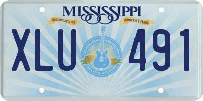 MS license plate XLU491