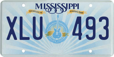 MS license plate XLU493