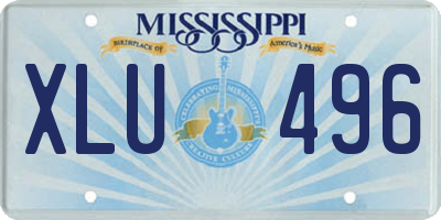 MS license plate XLU496