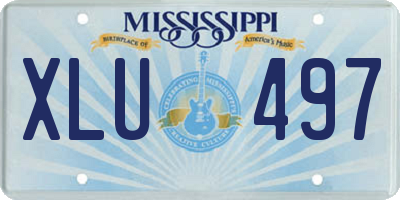 MS license plate XLU497