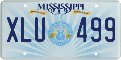 MS license plate XLU499