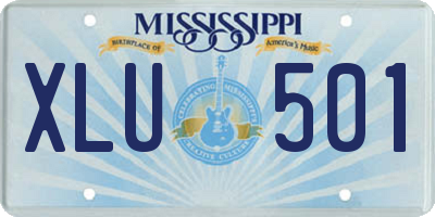 MS license plate XLU501