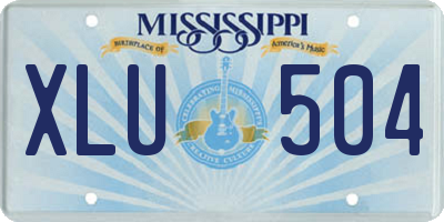 MS license plate XLU504
