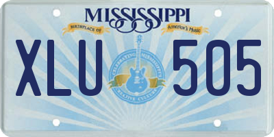 MS license plate XLU505