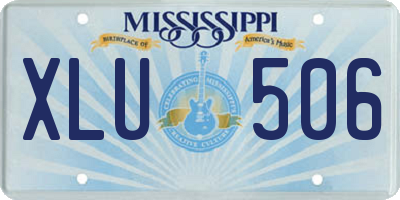 MS license plate XLU506