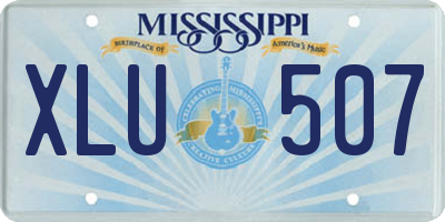 MS license plate XLU507