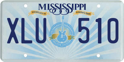 MS license plate XLU510