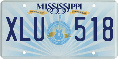 MS license plate XLU518