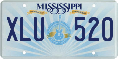 MS license plate XLU520