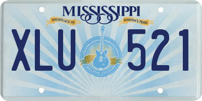 MS license plate XLU521