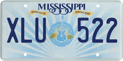 MS license plate XLU522