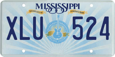 MS license plate XLU524