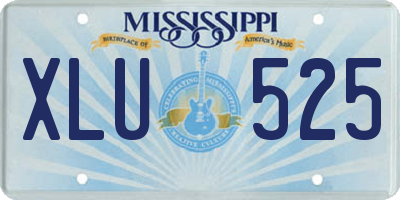MS license plate XLU525