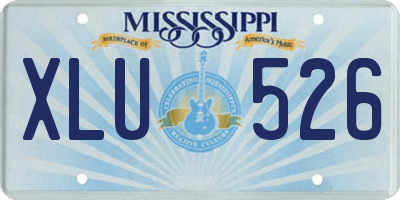 MS license plate XLU526