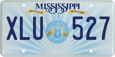 MS license plate XLU527