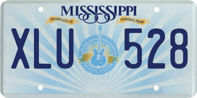 MS license plate XLU528