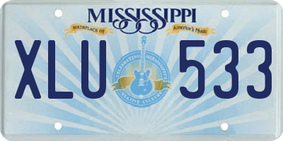 MS license plate XLU533
