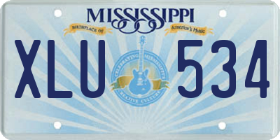 MS license plate XLU534