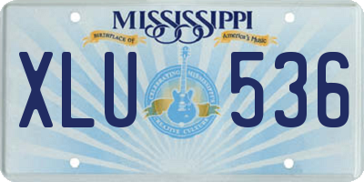 MS license plate XLU536