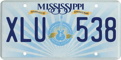 MS license plate XLU538
