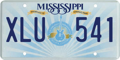 MS license plate XLU541