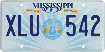 MS license plate XLU542