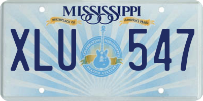 MS license plate XLU547