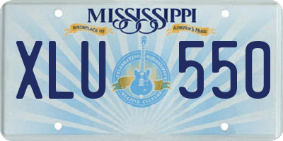 MS license plate XLU550