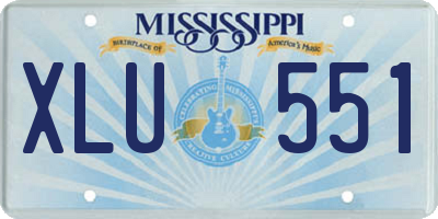 MS license plate XLU551