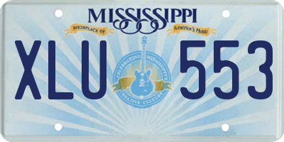 MS license plate XLU553
