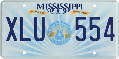 MS license plate XLU554