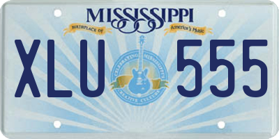 MS license plate XLU555