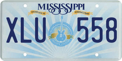 MS license plate XLU558