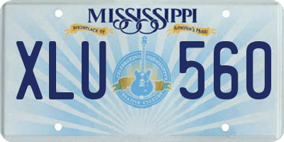 MS license plate XLU560