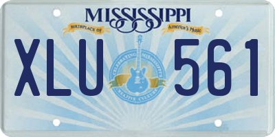 MS license plate XLU561
