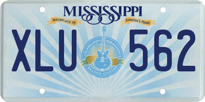 MS license plate XLU562