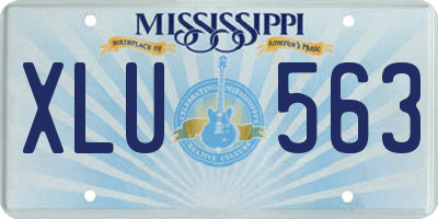 MS license plate XLU563