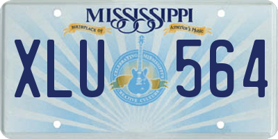 MS license plate XLU564