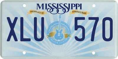 MS license plate XLU570