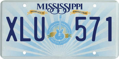 MS license plate XLU571
